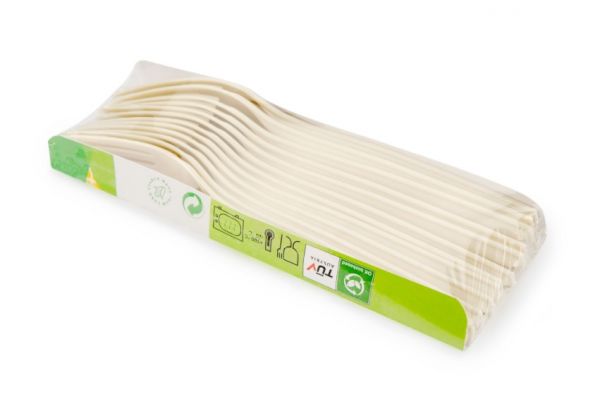 Виделка БІО Amelon 17 см з кукурудзяного крохмалю 12 шт