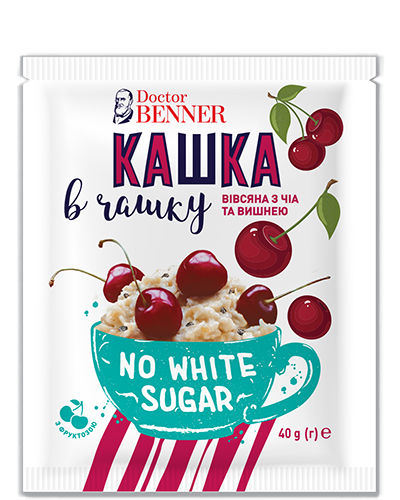 Каша вівсяна з Чіа та вишнею Doctor BENNER 40г