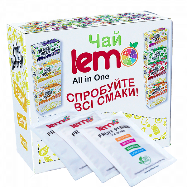 Концентрат для лимонаду та чаю LEMO Всі Смаки 45 г