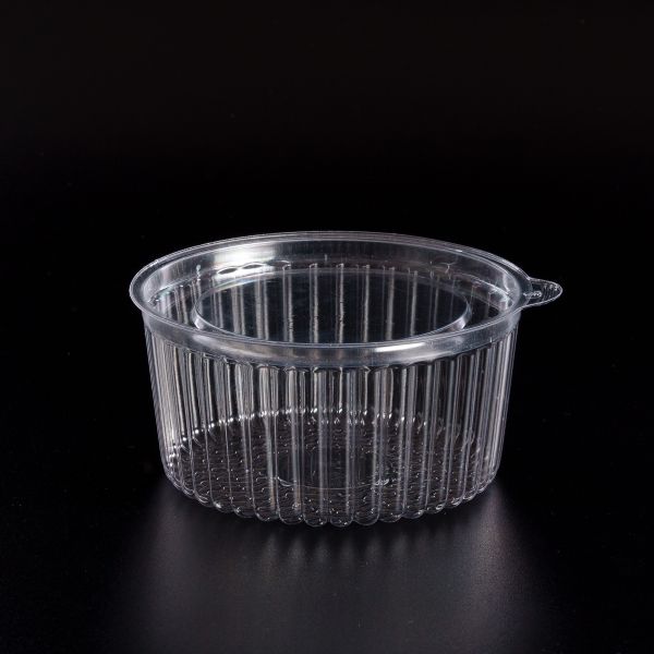 Контейнер PS круглий з кришкою 250 мл d-102 мм h-90 мм ПРОЗОРИЙ