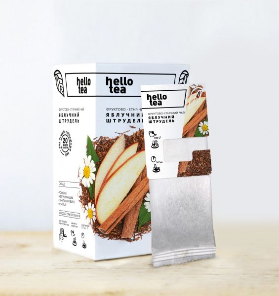 Чай фруктовий пакетований Hello Tea Яблучний Штрудель 20 шт