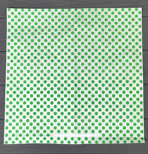 Папір обгортковий 320*320 мм 40 г/м2 зелений горох